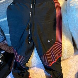 Nike Black and Red Athletic Pants